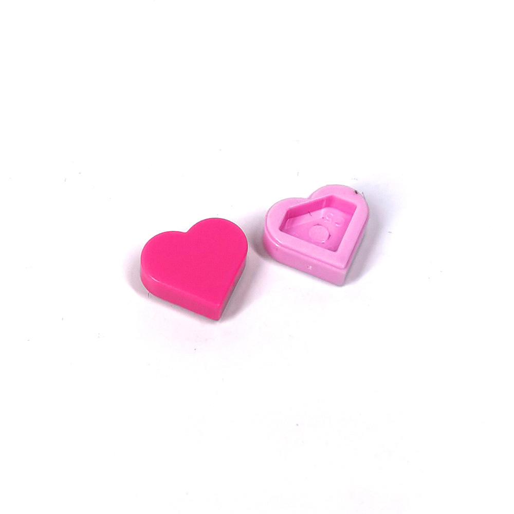 Small Particle Building Block Plane 1 × 1 Heart-shaped Building Block Accessories Love Peach Light Panel Scene