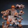Chinese Antique Boxwood Wood Carving God Of Longevity Statue Collection Nice Art