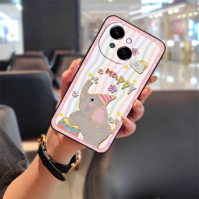 Silicone Dirt-resistant Phone Case For Tecno POP9 4G/Spark GO 1/KL4 Cartoon Phone Pouch Shockproof Back Cover TPU Cute