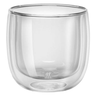 ZWILLING Szklanka do herbaty z podwójną ścianką 240 ml 2 szt. Izolacja na zimno Izolacja cieplna Dwuwarstwowy kubek Czarna herbata Bezpieczna w kuchence mikrofalowej Japońska
