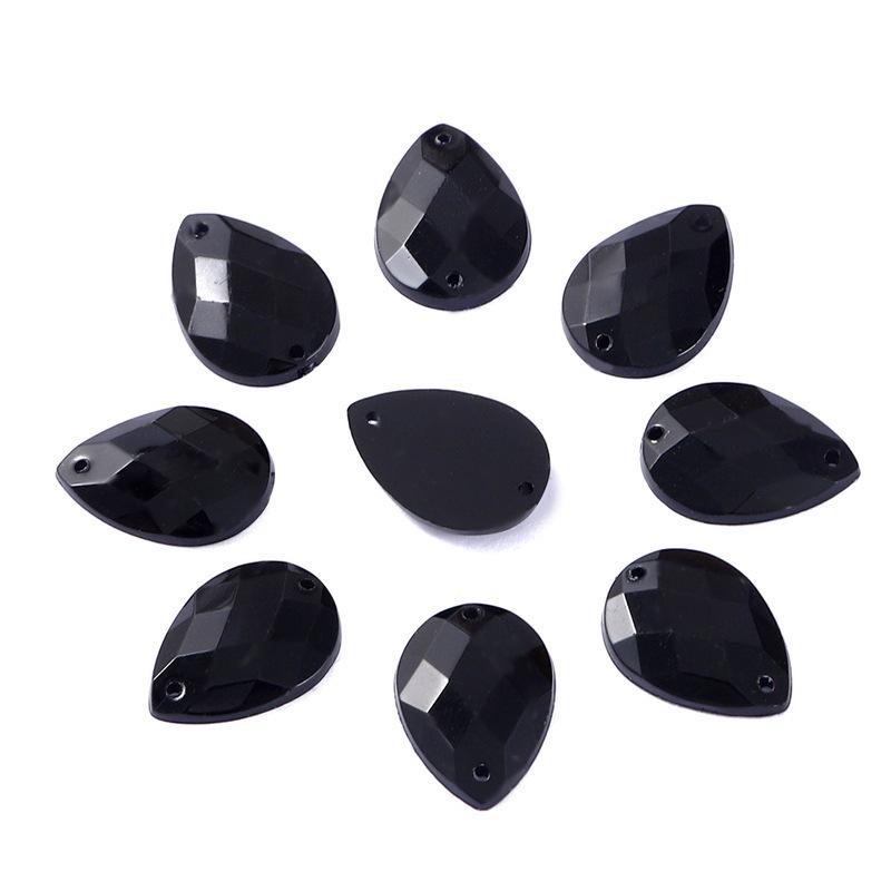 Teardrop Mesh Surface Flat-Bottom Acrylic Rhinestone for DIY Apparel & Jewelry