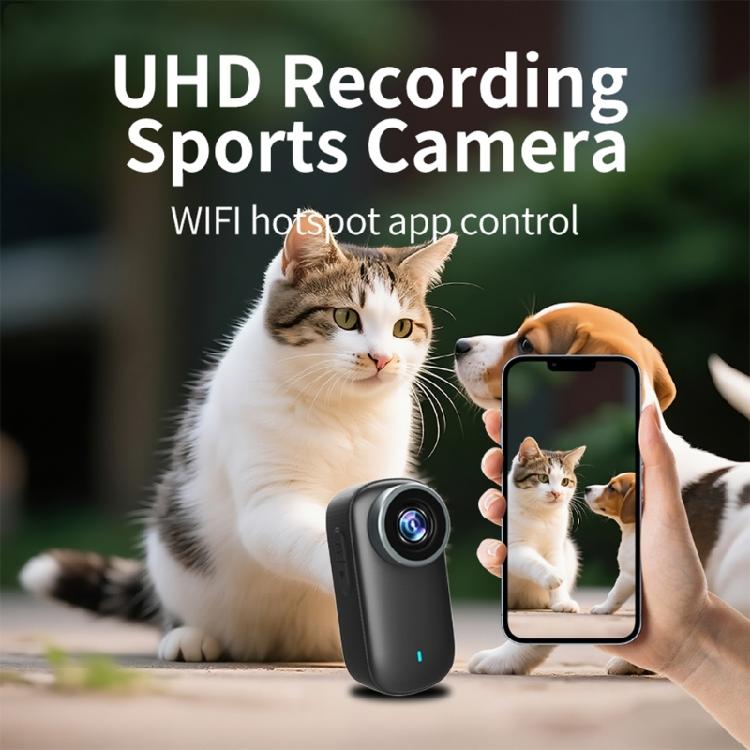 4K Magnetic Mount Camera Rotatable Head 1080P Adjustment 3H Continuous Recording Wide View Smartphone Sharing