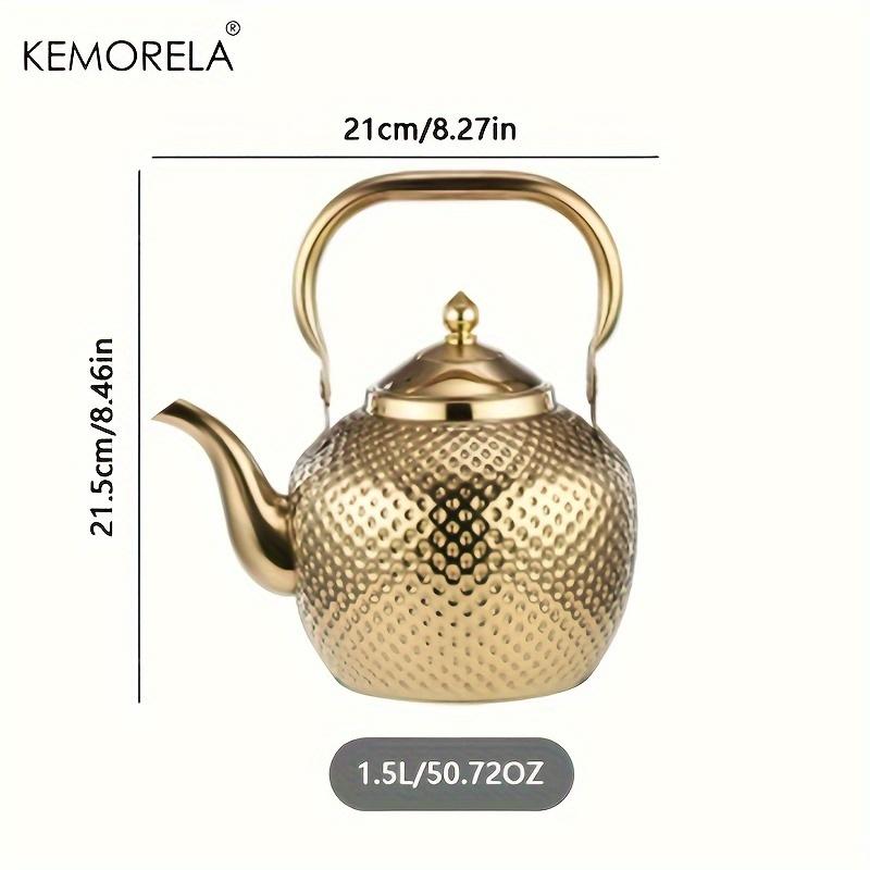  1PCS Stainless Steel Water Kettle 1.2/1.5/2L Tea Pot Thicker With Filter Hotel Tea Pot Coffee Pot Induction Cooker Tea