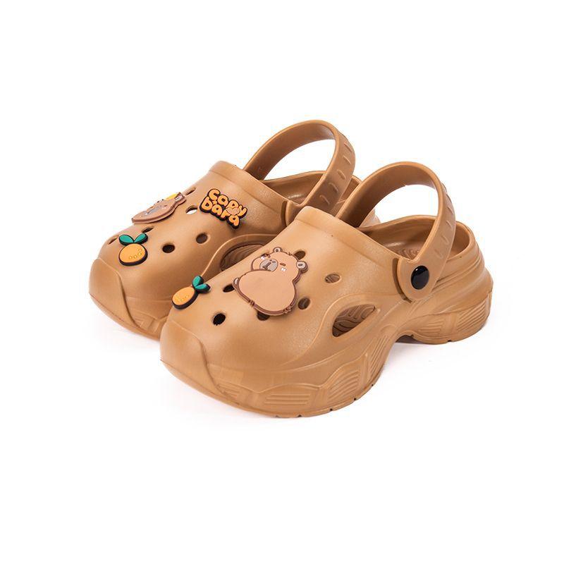 

Hole shoes women wear thick-soled soft-soled heightening sandals in summer, versatile, and two bags for work 44/45 [Standard Size]