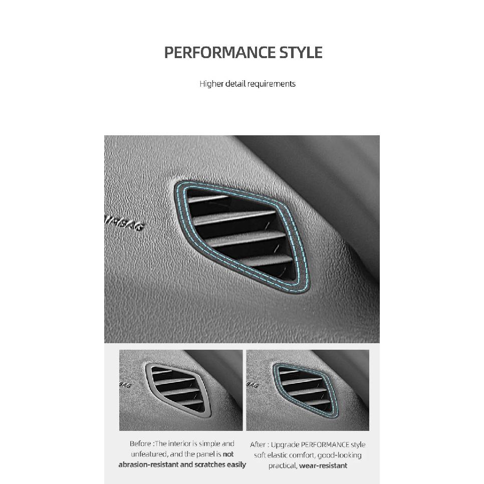 For BMW Z4 E89 2009-2016 Made of Alcantara Car Interior Dashboard Side Air Vent Outlet Panel Trim Sticker Tuning Accessories