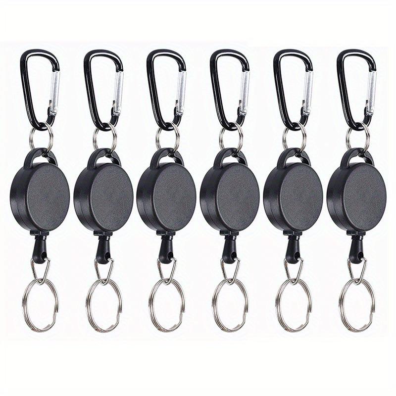 Frosted Retractable Anti-Theft Keychain Clip for Outdoor Use