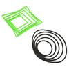 10 Pcs Aquarium Floating Plant Corral 5 Black Round 5 Green Square 8‑20cm EVA Fish Feeding Rings