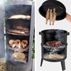 Stainless Steel Cold Smoke Generator Charcoal Barbecue Round Meshes Apple Wood Chips Smoker BBQ Grill Accessories For Salmon