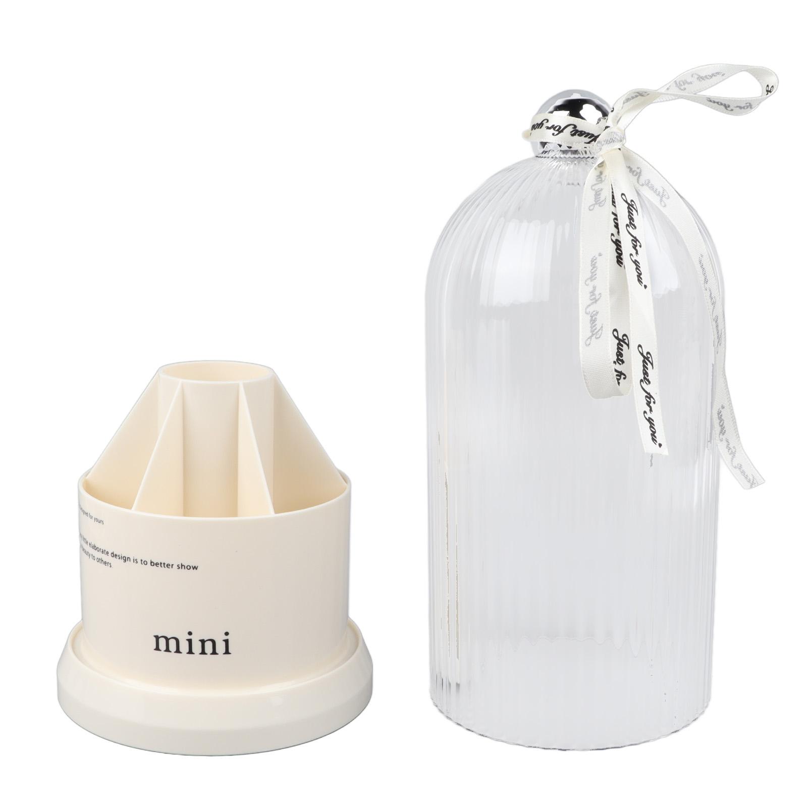 

Органайзер-держатель для кистей для макияжа, вращающийся на 360 градусов, пыле- и водонепроницаемый, для помады, косметики молочный белый