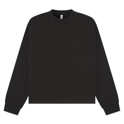 Casual Classics Unisex Premium gekämmte Baumwolle Oversized Sweatshirt mit verlängertem Halsausschnitt