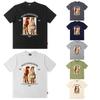 American Trendy Brand Youth Print Ins Men'S Loose Casual Pure Cotton Couple Short-Sleeved T-Shirt Half-Sleeved