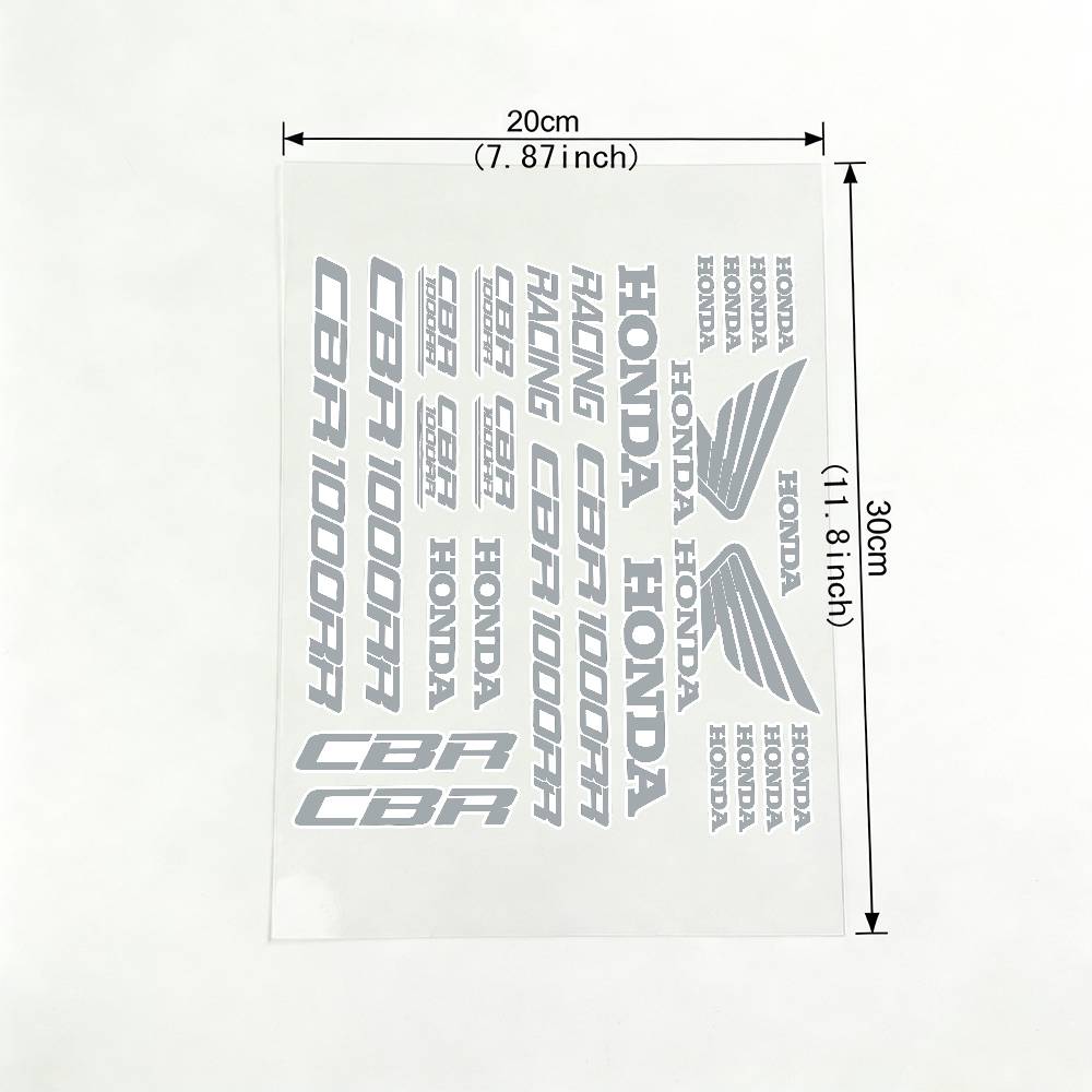 For HONDA CBR 18 Colors Waterproof Reflective Motorbike Stickers Easy Peel Removable Decals for Motorcycle Car