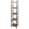 Steel and Wood Storage Shelf - AKTIVE - 5 Shelves - 30x24x144 Cm - Easy Assembly - Sturdy - Durable