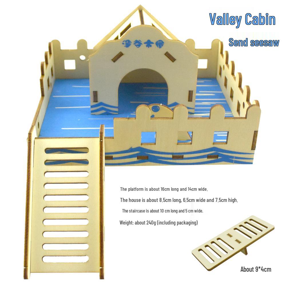 Goldhamster Drahtkäfig mit Spielzeug & Nest - 4 Jahreszeiten Villa für Anfänger