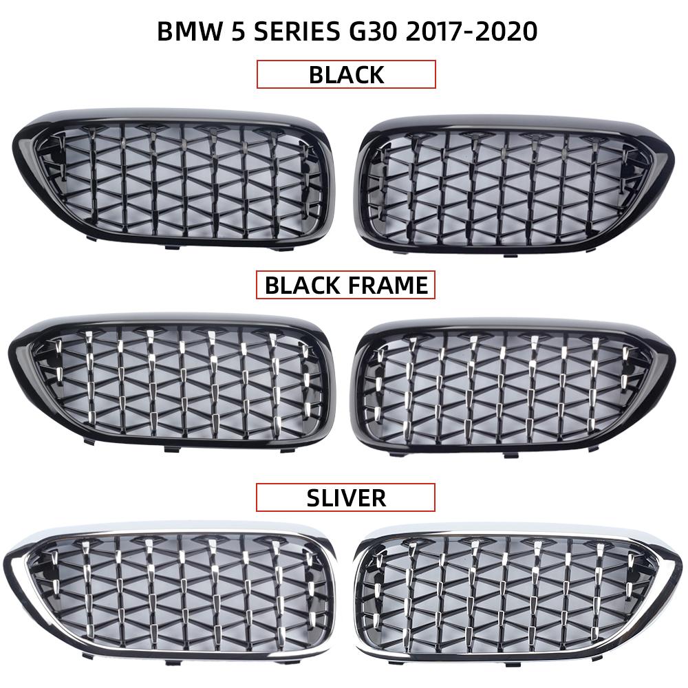 Auto ABS Diamond Krycí mřížka předního nárazníku Závodní mřížky pro BMW řady 5 G30 2017-2020 Výměna stylu grilu