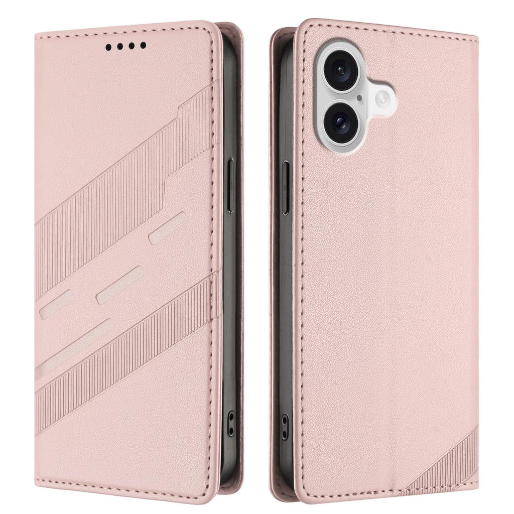 For iPhone 17 Phone Cases Punk Style Imprinted Wallet Stand Leather Cover