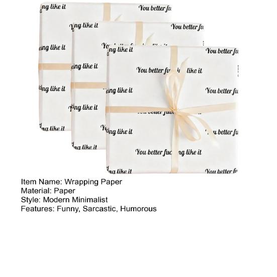 Beğensen İyi Olur Hediye Kağıdı Komik Kaba Yetişkinler İçin Alaycı Doğum Günü Noel Tatili Parti Ambalajı Erkekler Kadınlar İçin