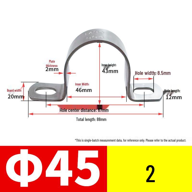 U-Shaped 304 Stainless Steel Saddle Pipe Clamp Support