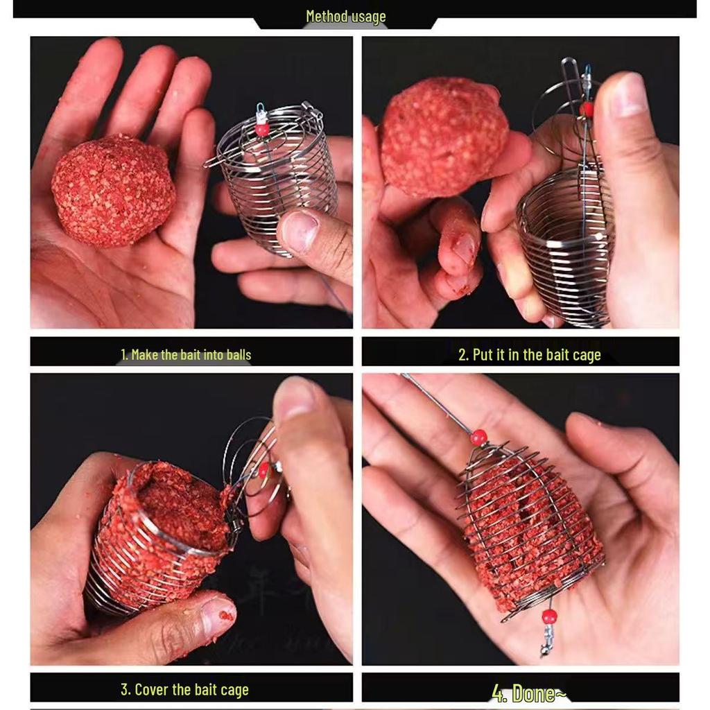 Fishing Bait Cage Thrower - Metal Baiting Cage for Efficient Fishing