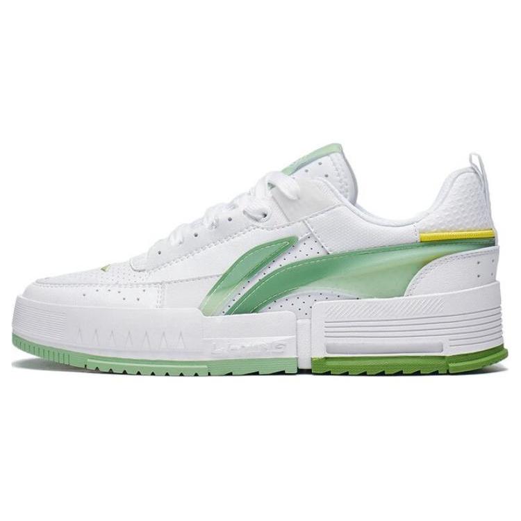 

new LiNing Li Cheng Lining Is Anti Slip Wear Resistant Low Top Sports Casual Shoes Women s White Green 36