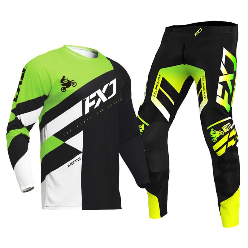 Set di abbigliamento da motocross per bambini 4 5 6 7 8 9 10 11 12 13 anni Ragazzi Bambino Motociclista Ragazzo Ragazza Maglia Pantaloni Kit tuta da corsa Fuoristrada Enduro MX MTB