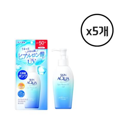 SKIN AQUA 50+ Super Moisture Gel Pump, 5 Pieces, 140g