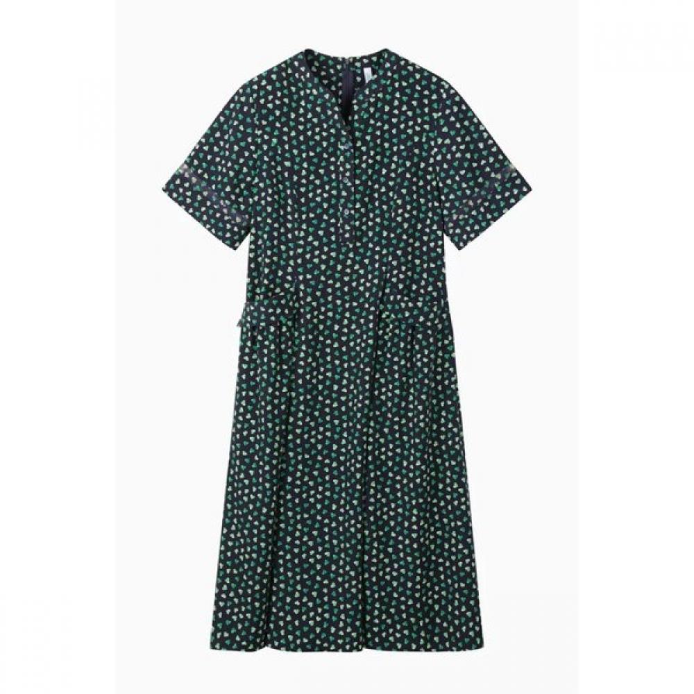 

Benetton Heart Printing Short Sleeve Dress Baop90631 NY/44