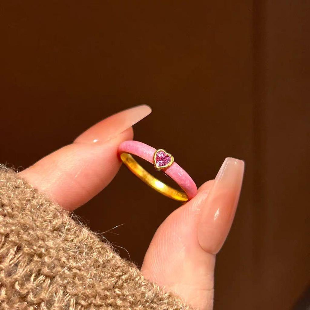 Bunter Zirkonia-Regenbogen-Offenring für Damen – Süßes, Cooles Stapelbares Design