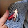 2D Flat Holy Inspired Acrylic Brooch Unisex Fashion Accessory for Coat Sweater Scarf