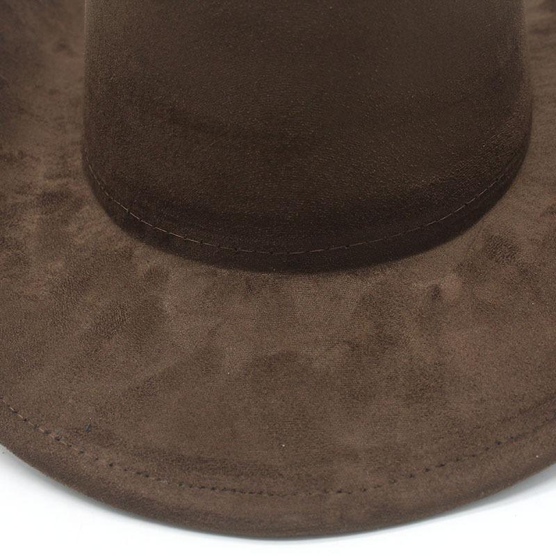Adjustable Western Cowboy Hat Felt Wide Brim For Men Women
