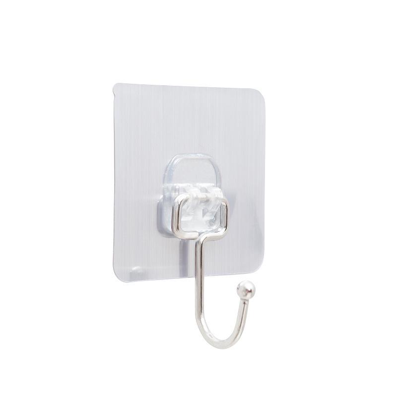 Durable Adhesive Stainless Steel Kitchen Hook Set - Trace-Free, Multi-Functional for Home Use