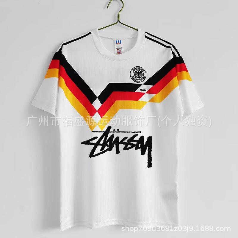 Retro Jersey Brazil Argentina Germany England Portugal Spain Signature Short Sleeved Football