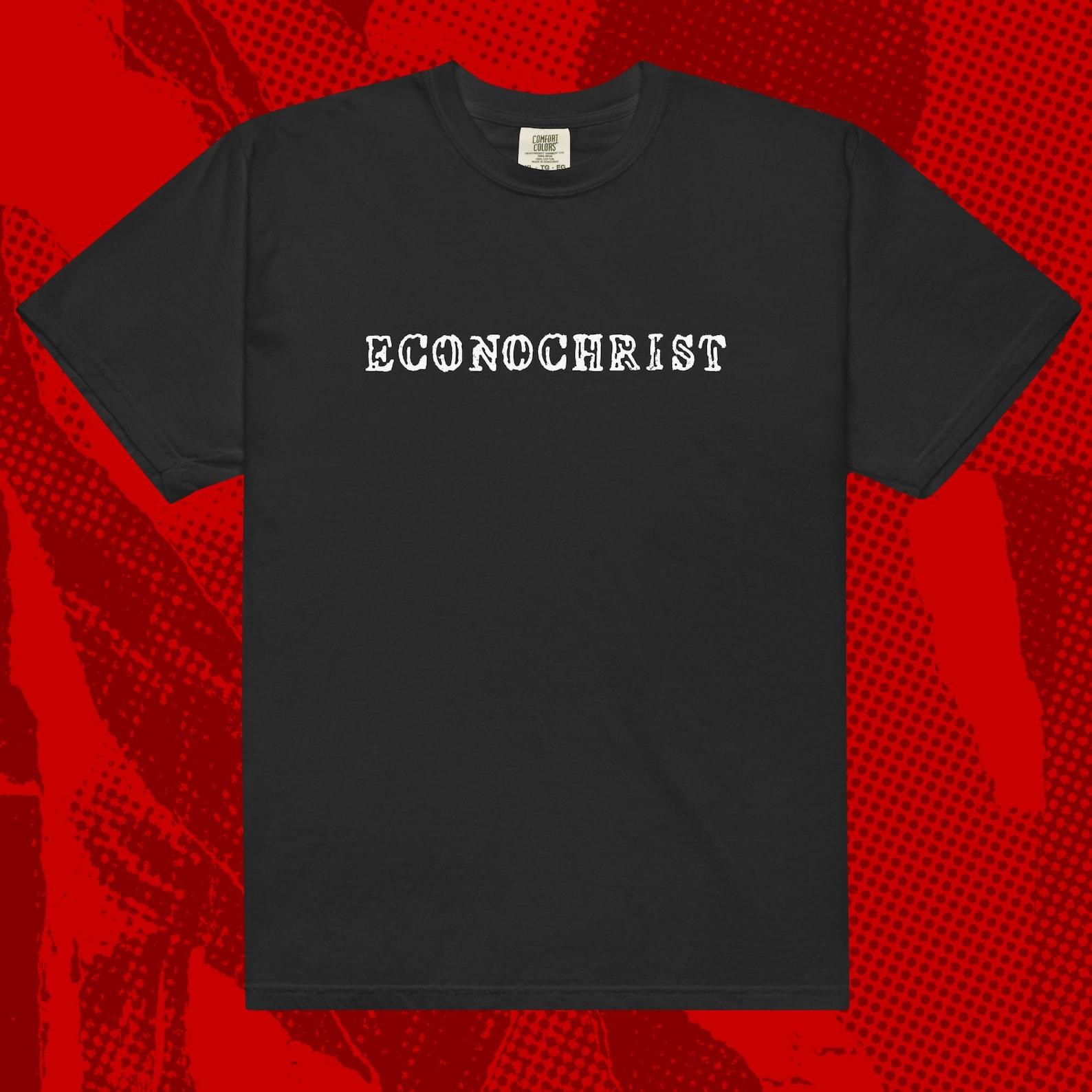 Econochrist Logo T-Shirt | Punk Crust Hardcore Gilman Anarcho Crass L