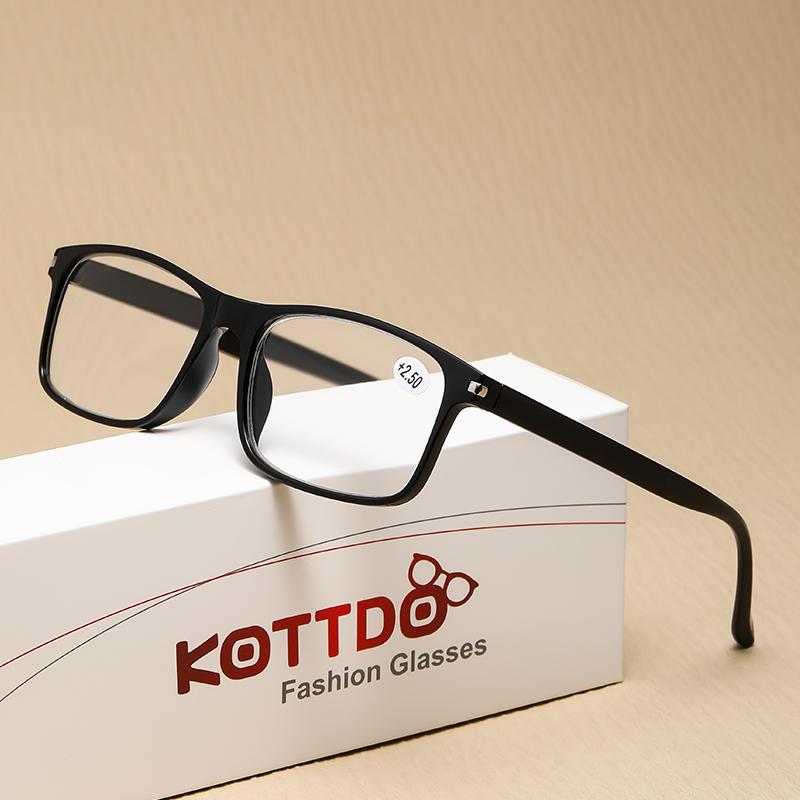 New Women Reading Glasses Retro High-Definition Anti Fatigue Prescription Eyeglasses Men Fashionable Resin Eyewear