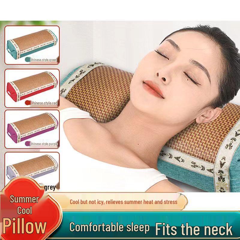 Cooling Mugwort Leaf Pillow: Summer Neck Support & Sleep Aid for Cervical Health