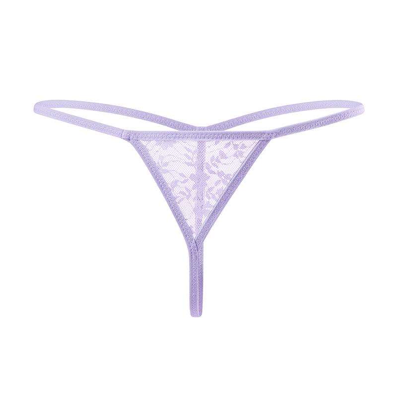 Tanga Europeo Transparente Sexy de Tiro Bajo para Mujer