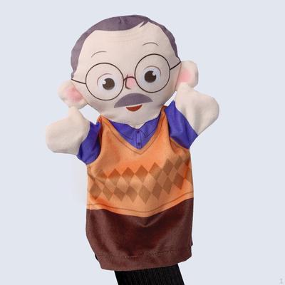 Family Hand Puppets Head Gloves Stuffed Animal Toy Role Play Model Figure Plush Pretend Toys for