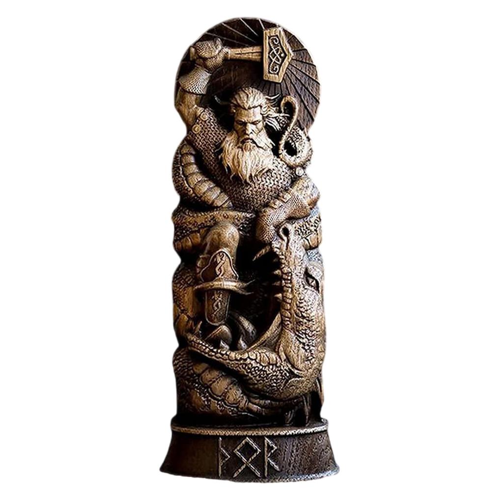Harz Wikinger Mythologie Figuren Odin/Thors/Loki/Freyja Statue Skandinavische Pantheons Schmuck Norsische Götter Figuren