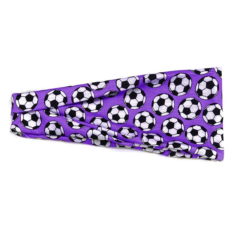 Popular Sports Print Wide Sweatband: Baseball, Football, Running, Softball Elastic Headband