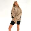 Sweatshirt for Women Cotton Oversize Hooded Fleece Thickened Loose Half-high Neck Casual Pullover Long Sleeve Winter Sweatshirt Top