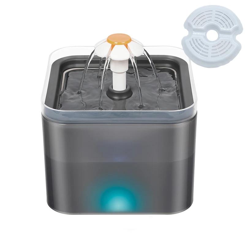 Automatic Cat Drinking Fountain with LED Lighting USB Pet Water Dispenser with Recirculate Filtring for Fresh Clean Water