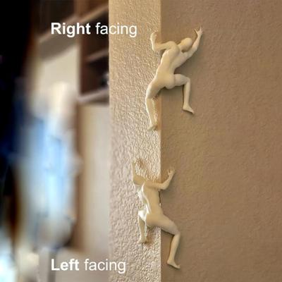 Climber Wall Decoration PVC Modern Adhesive Climbing Man Figurine Statue Sculpture Home Office Wall Art Ornament Climbing