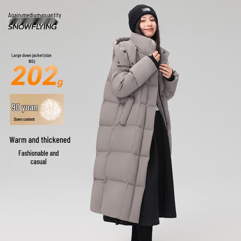 XueZhongFei Parka Lungă de Iarnă pentru Femei cu Puf de Rață