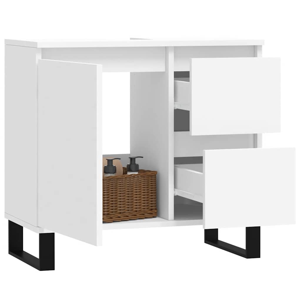 Vidaxl Bathroom Cabinet, White, 65X33X60 Cm, Wood-Based Material