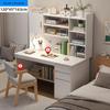 Modern Computer Desk with Bookshelf & Storage for Home, Office, Bedroom & Study Room