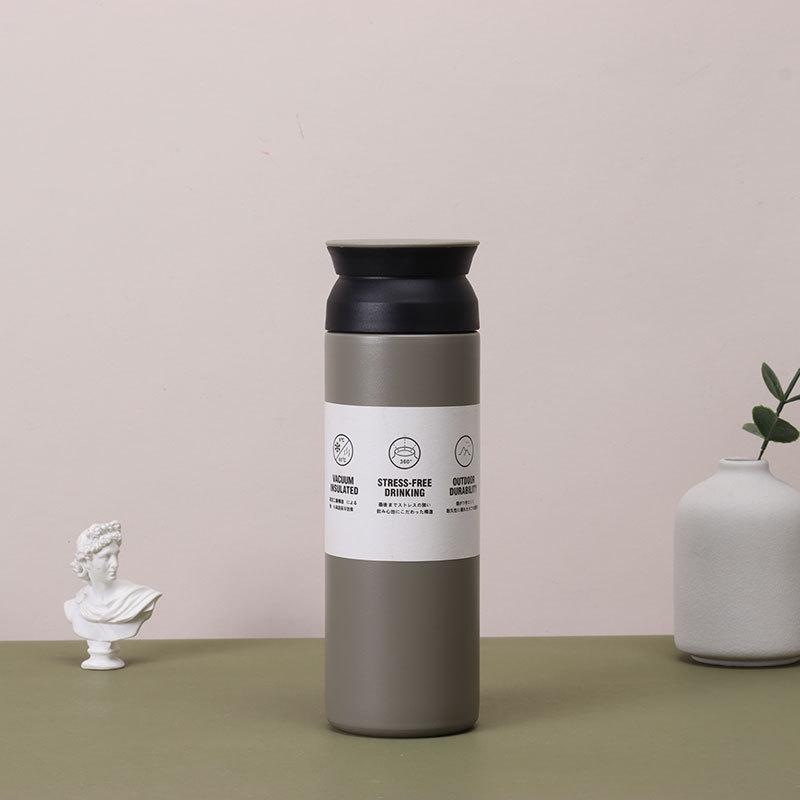 304 Stainless Steel Double Insulated Coffee Mug 500ml-Spray Painted Portable Vacuum Flask Hot&Cold Water Bottle Car/Student Gift