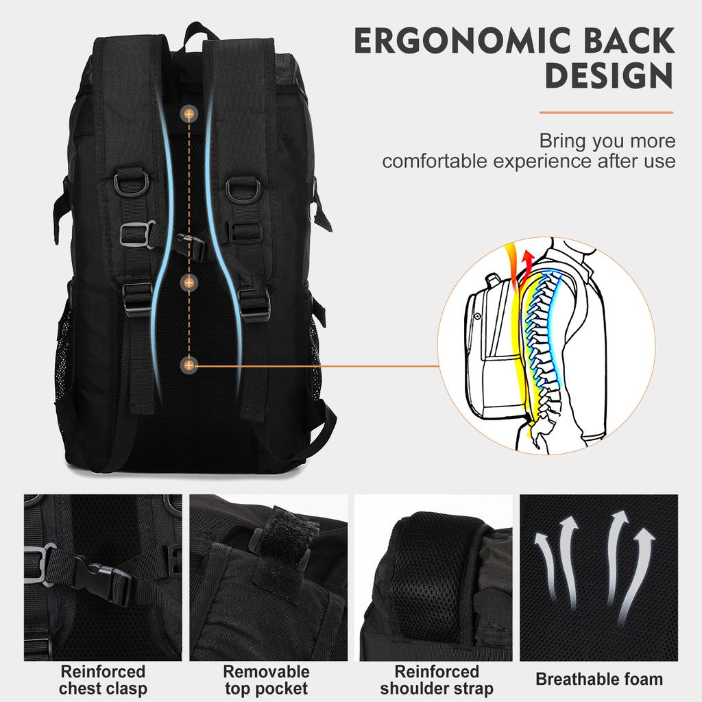 35L Hiking Backpack for Men Women Waterproof Lightweight Foldable Travel Backpack Large Outdoor Climbing Trekking Backpack