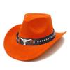 Fashion Classic Suede Equestrian Hat Men's and Women's Outdoor Travel Beach Vacation Visor Bent-brimmed Western Cowboy Hat