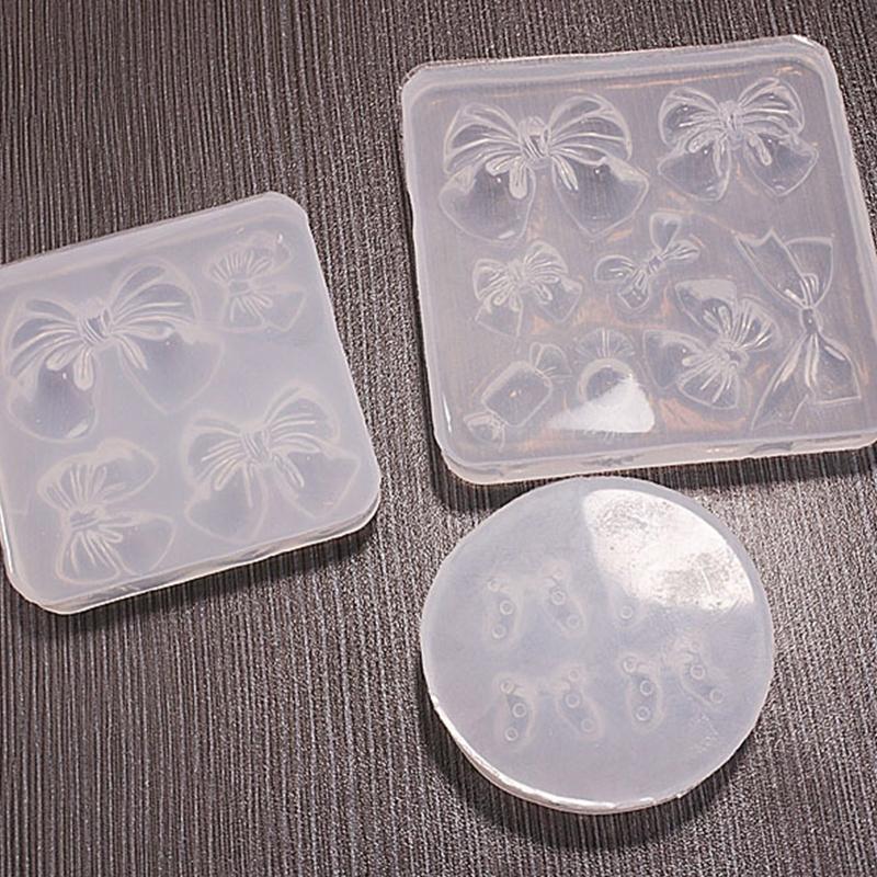 DIY Bowknot Hairpin Keychain Silicone Epoxy Mold DIY Pendant Ornament Jewelry Crafting Mould for Valentine Love Gift