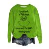 Women's Fashion Round Neck Pullover Long Sleeve Tee Christmas Printed Top